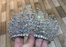 Tiara casamento cores arco-íris coroa peças cristais, usado comprar usado  Enviando para Brazil