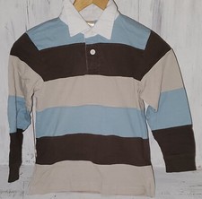 Camisa polo manga longa Gymboree Outlet pesca outono azul marrom branca tamanho 7 *W24 comprar usado  Enviando para Brazil