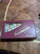 Vintage Marmorizado Pé de Galinha Duplo-Nove Jogo de Dominó Profissional Conjunto de 55, usado comprar usado  Enviando para Brazil