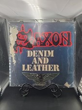Usado, Super Rare Saxon Denim And Leather LP Original 1981 Gold Stamp PROMO comprar usado  Enviando para Brazil
