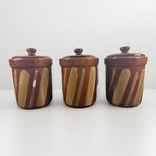 3 brown storage jars for sale  San Antonio
