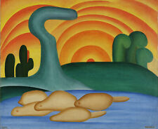 Impressão artística qualidade arquivística Tarsila do Amaral: Sol Poente (sol poente), usado comprar usado  Enviando para Brazil