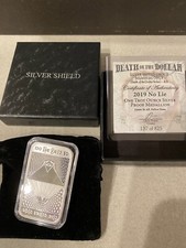 Escudo de prata. Série #25 In Death Of The Dollar. 2019 No Lie.  Baixo certificado de autenticidade! comprar usado  Enviando para Brazil
