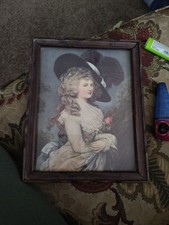Vntg framed woman for sale  Austin