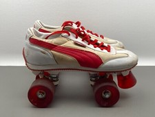 Patins femininos Puma quadriciclo tamanho 9.5 vermelho e branco vintage comprar usado  Enviando para Brazil