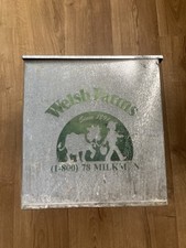 Vintage Original Welsh Farms Caixa de Leite Isolada Galvanizada Long Valley NJ comprar usado  Enviando para Brazil