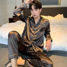 Usado, Conjunto de pijama masculino novo em manga comprida com peito único tamanho grande  comprar usado  Enviando para Brazil