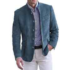 Usado, Blazer de couro sintético elegante masculino peito único clássico casaco jaqueta retrô comprar usado  Enviando para Brazil