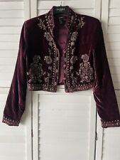 Stunning velvet embroidered for sale  LONDON