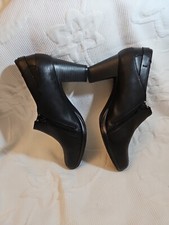 Clarks black leather for sale  SOUTH CROYDON