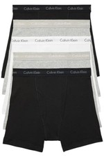 Cueca boxer Calvin Klein masculina clássica algodão pacote com 5 preto/cinza/branco comprar usado  Enviando para Brazil