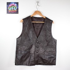 Real leather waistcoat for sale  LIVERPOOL