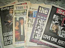 Original beatles newspapers. for sale  SPALDING