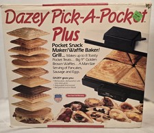 Dazey Pick-a-Pocket Plus Lancheira / Máquina de Waffle - Grelha com Manual comprar usado  Enviando para Brazil
