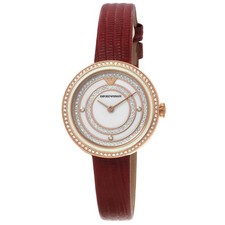 Relógio feminino Emporio Armani rosa quartzo cristal mostrador branco AR11532 comprar usado  Enviando para Brazil