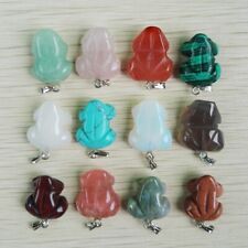 Usado, Pingentes de sapos esculpidos em pedra natural mista da moda 12 peças/lote atacado comprar usado Usado, Pingentes de sapos esculpidos em pedra natural mista da moda 12 peças/lote atacado comprar usado  Enviando para Brazil