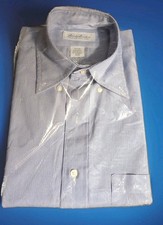 NOVA Camisa Polo Masculina Brooks Brothers Original 15 1/2-33 EUA Algodão Branco com Azul comprar usado  Enviando para Brazil
