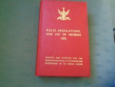 1972 masonic book for sale  NORTHAMPTON