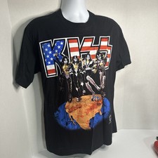Usado, Camiseta Vintage KISS Tour Alive Worldwide 96/97 Concerto Preta Tamanho L Detroit comprar usado  Enviando para Brazil