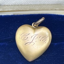 Usado, Berloque pingente coração sólido monograma vintage 14k 2g joia comprar usado  Enviando para Brazil