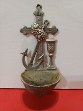 Antica acquasantiera metallo usato  Novara