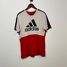 Vintage Adidas Unisex czerwona biała czarna bawełniana koszulka rozmiar M regular fit na sprzedaż  PL