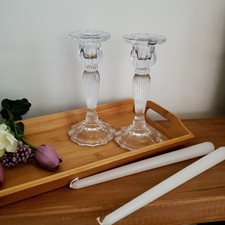 Pair clear glass for sale  MANCHESTER