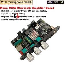 Usado, Placa amplificadora de microfone Bluetooth ZK-1001UM upgrade mono 100W TPA3116D2 TWS comprar usado  Enviando para Brazil