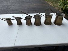 Concha de café turca vintage cabo longo, conjunto de 7!!! comprar usado  Enviando para Brazil