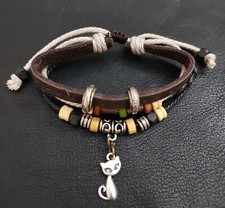 Leather adjustable bracelet for sale  POLEGATE
