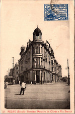 RECIFE, BRASIL - AVENIDAS MARQIEZ DE OLINDA E RIO BRACO - CARTÃO POSTAL ANTIGO comprar usado  Enviando para Brazil