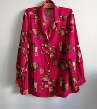 Chemisier rouge polyester d'occasion  Bourg-de-Thizy