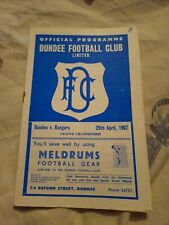 Dundee rangers programme for sale  DUNBAR