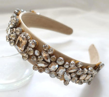 Beige crystal embellished for sale  LONDON