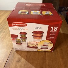 Rubbermaid Easy Find tampas recipientes de armazenamento de alimentos conjunto de 18 peças - Vermelho comprar usado  Enviando para Brazil