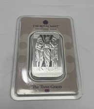 THE ROYAL MINT THE THREE GRACES 1 OZ BARRA DE PRATA 999,9  comprar usado  Enviando para Brazil