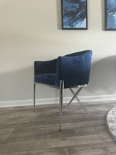 Blue velvet upholstered for sale  Atlanta