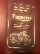 Operating manual triumph for sale  AMERSHAM