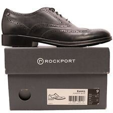 Sapato social Oxfords Rockport Almartin masculino tamanho 9M couro preto ponta das asas K69912 comprar usado  Enviando para Brazil