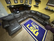Brown leather sectional for sale  Gonzales