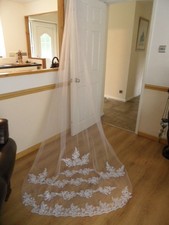 Wedding floral veil for sale  WAKEFIELD
