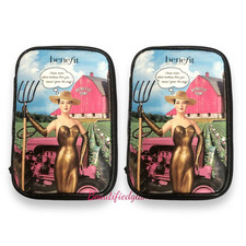 Bolsa de maquiagem agrícola preta Benefit Cosmetics 2 peças, NOVA FRETE GRÁTIS comprar usado  Enviando para Brazil