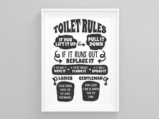 Toilet rules bathroom for sale  LONDON