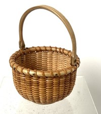 "Rara canasta de caza de ballenas Nantucket miniatura de colección Basketville Vermont 2 3/4""" segunda mano  Embacar hacia Mexico