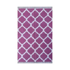 Tapete Dhurrie de algodão rosa e branco feito à mão 4x6 pés tecido plano tapete de área natural comprar usado  Enviando para Brazil