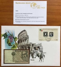 Banknotenbrief italien 1000 gebraucht kaufen  Chemnitz