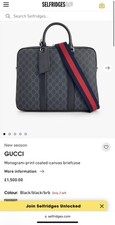 Authentic gucci briefcase for sale  WETHERBY
