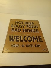 Metal bar sign for sale  Essex