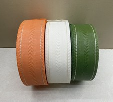 Lote antigo de 3 rolos de correia de reparo verde avacate laranja branco comprar usado  Enviando para Brazil