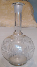 Vintage engraved glass for sale  OTLEY